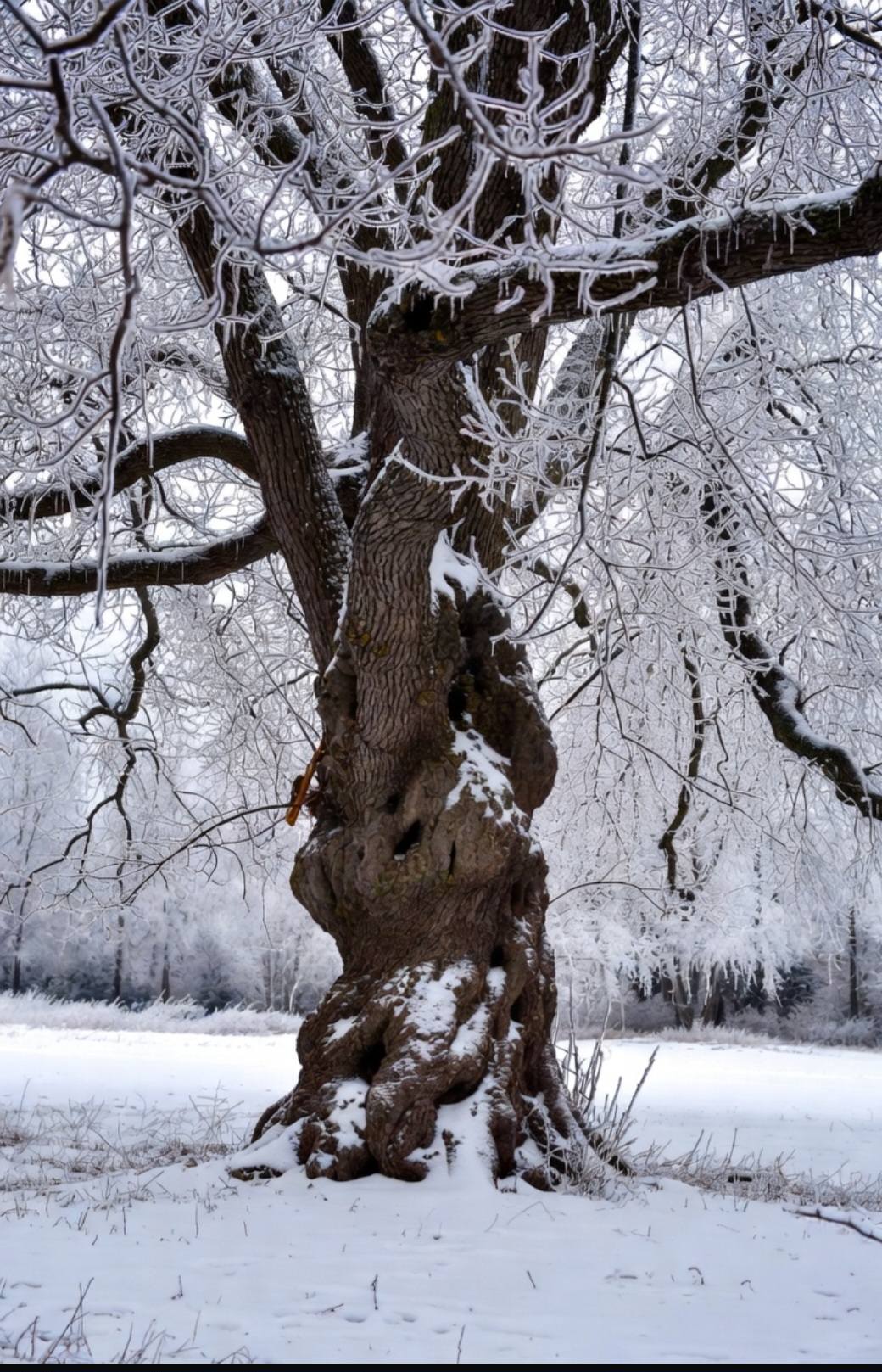 Ice-coated limbs on mature tree. | Trisha Boyd, Owen Tree Service