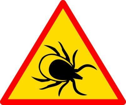 Tick Caution Sign